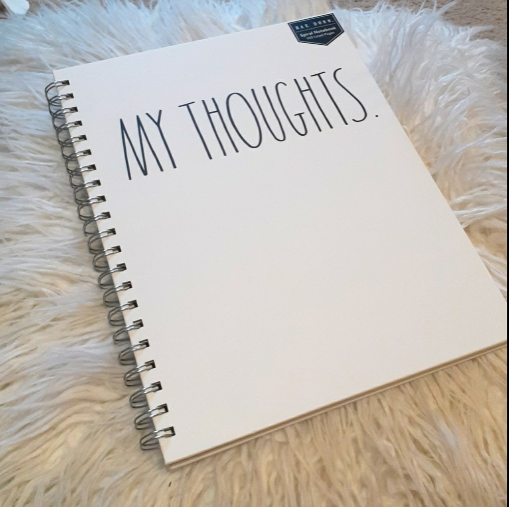 Rae Dunn Notebook My Thoughts Spiral Notebook